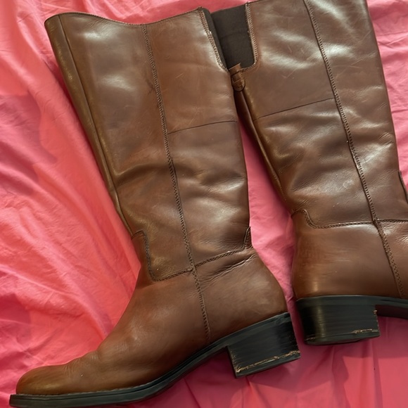 Franco Sarto size 7 brown leather riding boots - Picture 10 of 11